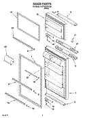 DOOR PARTS Diagram and Parts List for 5VET6WPKLQ04  Whirlpool Refrigerator