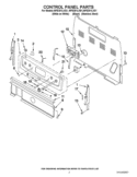 CONTROL PANEL PARTS Diagram and Parts List for WFE381LVQ1  Whirlpool Range