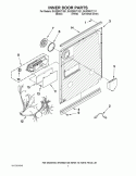 INNER DOOR PARTS Diagram and Parts List for GU3200XTXQ1  Whirlpool Dishwasher