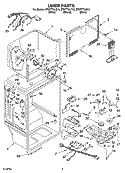 LINER PARTS Diagram and Parts List for ET9FTTXLQ13  Whirlpool Refrigerator