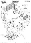 UNIT PARTS Diagram and Parts List for ACM184XR1  Whirlpool Air Conditioner