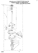 BRAKE AND DRIVE TUBE Diagram and Parts List for LLR6144BN0  Whirlpool Washer