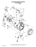 TUB AND BASKET PARTS Diagram and Parts List for BNQ11C6ANA0  Whirlpool Washer