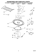 MAGNETRON AND TURNTABLE PARTS Diagram and Parts List for GH9176XMS0  Whirlpool Microwave