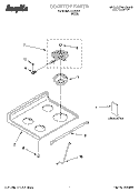 COOKTOP PARTS Diagram and Parts List for IHP33801  Inglis Range