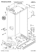 CABINET, LITERATURE Diagram and Parts List for KSSP48QJS00  KitchenAid Refrigerator