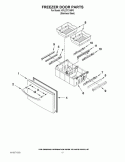 FREEZER DOOR PARTS Diagram and Parts List for KFIL27CXMP0  KitchenAid Refrigerator
