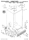 CABINET PARTS Diagram and Parts List for KSRS25ILBL03  KitchenAid Refrigerator