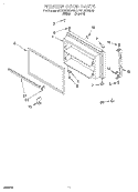 FREEZER DOOR, LIT/OPTIONAL Diagram and Parts List for 3ET21DKXDW03  Whirlpool Refrigerator