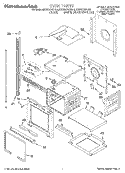 OVEN Diagram and Parts List for KEBS278DBS6  KitchenAid Wall Oven