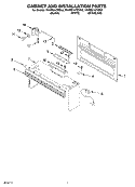 CABINET AND INSTALLATION PARTS Diagram and Parts List for YKHMS147HWH2  KitchenAid Microwave