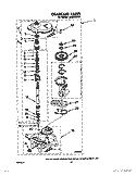 GEARCASE Diagram and Parts List for LA5600XTG1  Whirlpool Washer