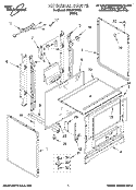 EXTERNAL Diagram and Parts List for SF330PEWW5  Whirlpool Range