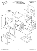 OVEN Diagram and Parts List for RBS275PDQ6  Whirlpool Wall Oven