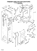 FREEZER LINER AND AIR FLOW PARTS Diagram and Parts List for KSSC48QMS00  KitchenAid Refrigerator