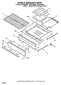 OVEN & BROILER PARTS Diagram and Parts List for VSF315PEMQ1  Whirlpool Range