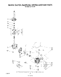 BRAKE, CLUTCH, GEARCASE, MOTOR AND PUMP Diagram and Parts List for CA2452XSW1  Whirlpool Washer