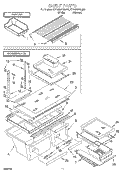 SHELF, LIT/OPTIONAL Diagram and Parts List for ET18UMXGN02  Whirlpool Refrigerator
