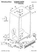 CABINET PARTS Diagram and Parts List for KSRA25KNSS00  KitchenAid Refrigerator