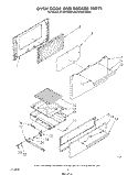 OVEN DOOR AND BROILER Diagram and Parts List for SF3001SRW1  Whirlpool Range