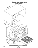 CABINET AND HINGE Diagram and Parts List for MW8600XL2  Whirlpool Microwave