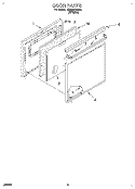 DOOR Diagram and Parts List for RF354BXBW0  Whirlpool Range