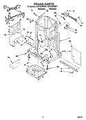 FRAME PARTS Diagram and Parts List for KUCV02FRMT1  KitchenAid Trash Compactor