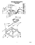 MACHINE BASE Diagram and Parts List for 6LSC9255BQ0  Whirlpool Washer