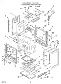CHASSIS Diagram and Parts List for SF387LEGN4  Whirlpool Range