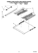 THIRD LEVEL RACK AND TRACK PARTS Diagram and Parts List for KUDU03FTBL3  KitchenAid Dishwasher