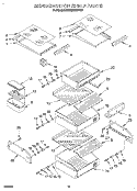 REFRIGERATOR SHELF Diagram and Parts List for KSSS36DBW00  KitchenAid Refrigerator