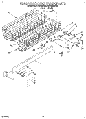 UPPER RACK AND TRACK Diagram and Parts List for KUDG23HBWH0  KitchenAid Dishwasher