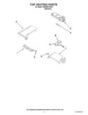 TOP VENTING PARTS Diagram and Parts List for KGRS807XSP01  KitchenAid Range
