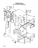 CABINET Diagram and Parts List for RT14DCYVW11  Roper Refrigerator