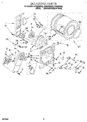 SECTION Diagram and Parts List for LER6634BW2  Whirlpool Dryer