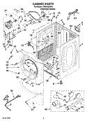 CABINET PARTS Diagram and Parts List for WGD9600SU0  Whirlpool Dryer