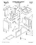 LOWER OVEN CABINET Diagram and Parts List for RS373PXW3  Whirlpool Range