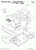 COOKTOP PARTS Diagram and Parts List for KECC567RBL05  KitchenAid Cooktop