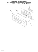 CONTROL PANEL Diagram and Parts List for KEMC377KBS0  KitchenAid Microwave Oven Combo