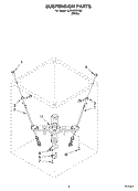 SUSPENSION PARTS Diagram and Parts List for LCR5232HQ2  Whirlpool Washer