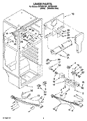 LINER PARTS Diagram and Parts List for NWT8501S01  Whirlpool Refrigerator