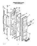 FREEZER DOOR Diagram and Parts List for KSRS25QAWH00  KitchenAid Refrigerator