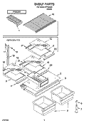 Part Location Diagram of 2197219 Whirlpool Shelf, H.W. (Left Hand)