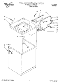 TOP AND CABINET Diagram and Parts List for LSQ8220HQ0  Whirlpool Washer