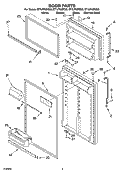 DOOR PARTS Diagram and Parts List for ET1LFKXKT03  Whirlpool Refrigerator