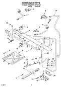 MANIFOLD Diagram and Parts List for FGP300KN0  Roper Range