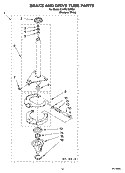 BRAKE AND DRIVE TUBE PARTS Diagram and Parts List for CAWS729MQ0  Crosley Washer