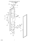 FREEZER DOOR Diagram and Parts List for TS22AEXHW00  Whirlpool Refrigerator