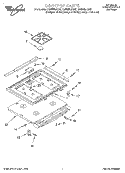 COOKTOP Diagram and Parts List for GW395LEGZ0  Whirlpool Range