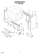 CHASSIS PARTS, OPTIONAL PARTS (NOT INCLUDED) Diagram and Parts List for YKDRP707RS00  KitchenAid Range